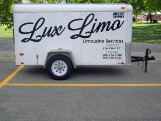 White Luggage Trailer